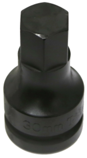 30mm Metric In-Hex Impact Sockets 1" Drive x 100mm Length T&E Tools 86930