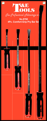 Pry Bar Set - 4 Piece Comfort-Grip Tang thru T&E Tools 8760