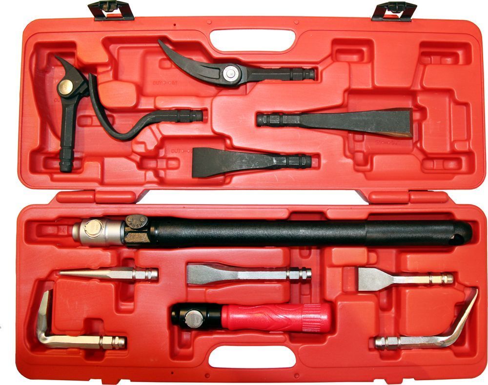 12 Piece Interchangeable Heavy Duty Pry Bar Set T&E Tools 8770