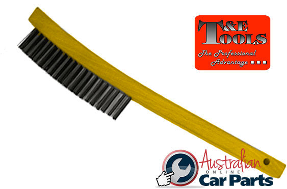 Stainless Steel 3 Row Long Handle Wire Brush T&E Tools 8847