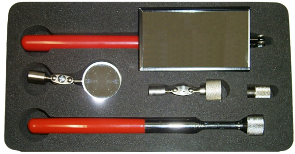 5 Piece Stainless Steel Mirror & Magnet Set T&E Tools 8850