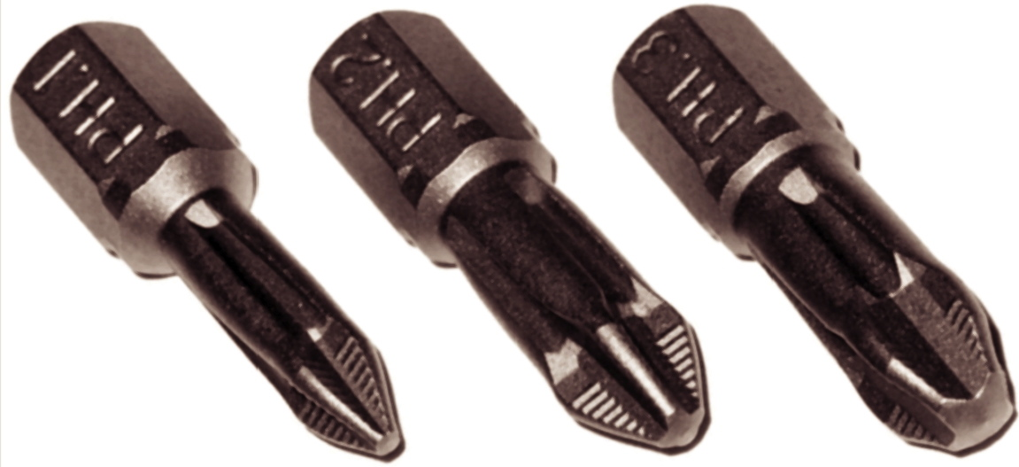 6 Piece Anti Cam-Out Insert Bit Set T&E Tools 91103