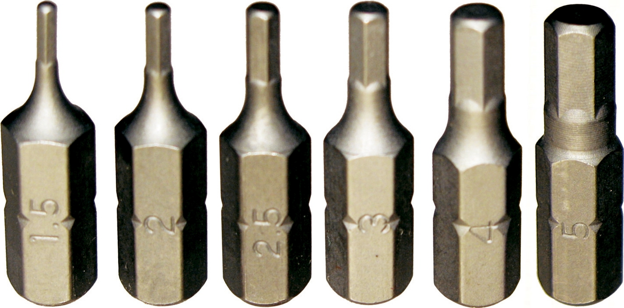 11 Piece Metric In-Hex Insert Bits (1/4" Hex Short) T&E Tools 91114