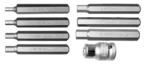 8 Piece SAE In-Hex Bits (5/16" Hex Long) T&E Tools 91131