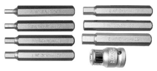 8 Piece Metric In-Hex Bits (5/16" Hex Long) T&E Tools 91132