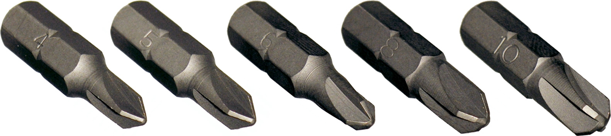 6 Piece Torq-Set Insert Bit Set T&E Tools 91204