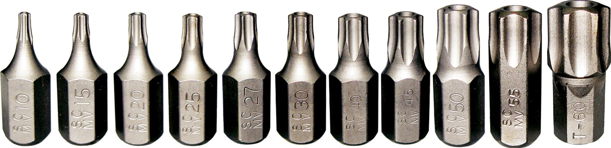 12 Piece Tamper Torx Insert Bit Set T&E Tools 91223