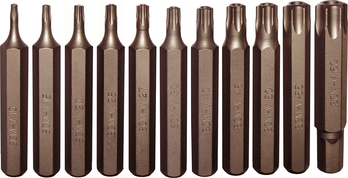 12 Piece Tamper Torx Insert Bit Set T&E Tools 91225