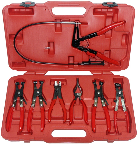 7 Piece Hose Clamp Pliers T&E Tools 920