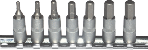 7 Piece SAE In-Hex 1/4"Drive Sockets T&E Tools 92101