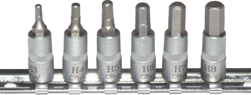 Metric In-Hex 1/4"Drive Sockets 6 Piece set T&E Tools 92102