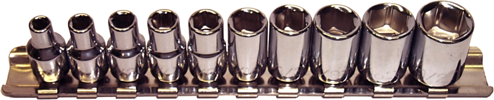 No.92210 - 10 Piece 1/4"Drive Sockets