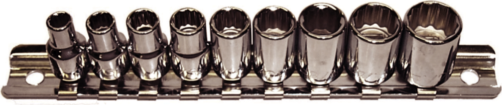 9 Piece 1/4"Drive Sockets T&E Tools 92310