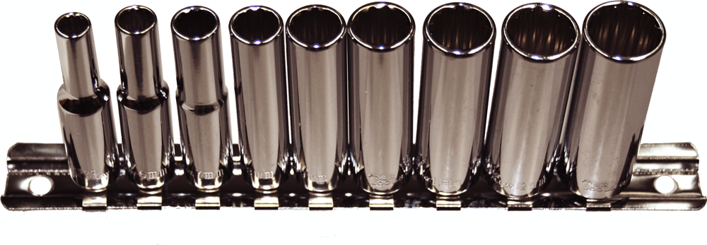 9 Piece 1/4"Drive Deep Sockets T&E Tools 92510