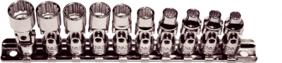 10 Piece 1/4"Drive Metric Universal Sockets T&E Tools 92810