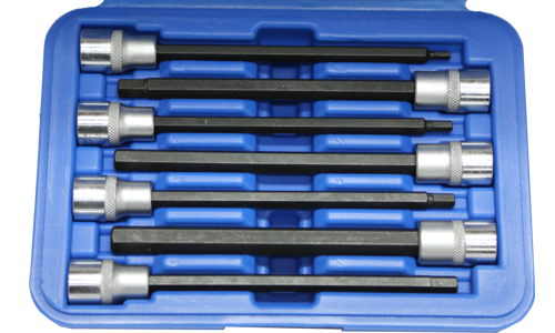 7 Piece Metric In-Hex 3/8" Drive Sockets  T&E Tools 93106