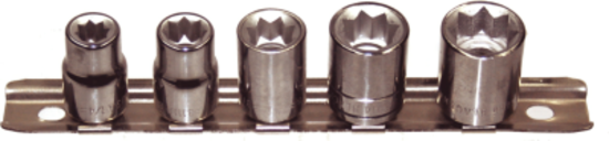 5 Piece 3/8" Drive SAE Square Sockets (8 Point) T&E Tools 93205