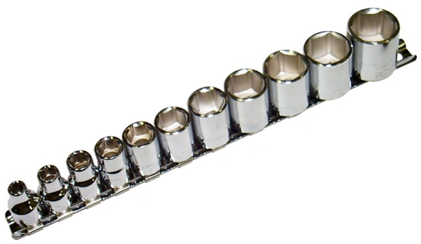 11 Piece 3/8" Drive SAE Sockets (6 Point) T&E Tools 93211