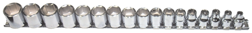T&E Tools 17 Piece 3/8" Drive Metric Sockets (6 Point)  93217