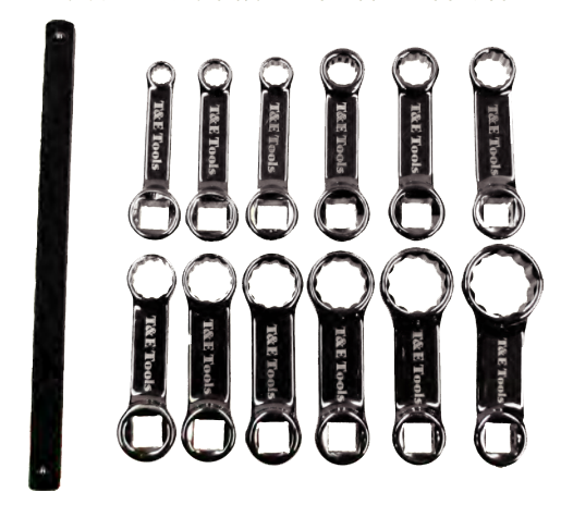 12 Piece 3/8" Drive Torque Adaptor Set T&E Tools 93222