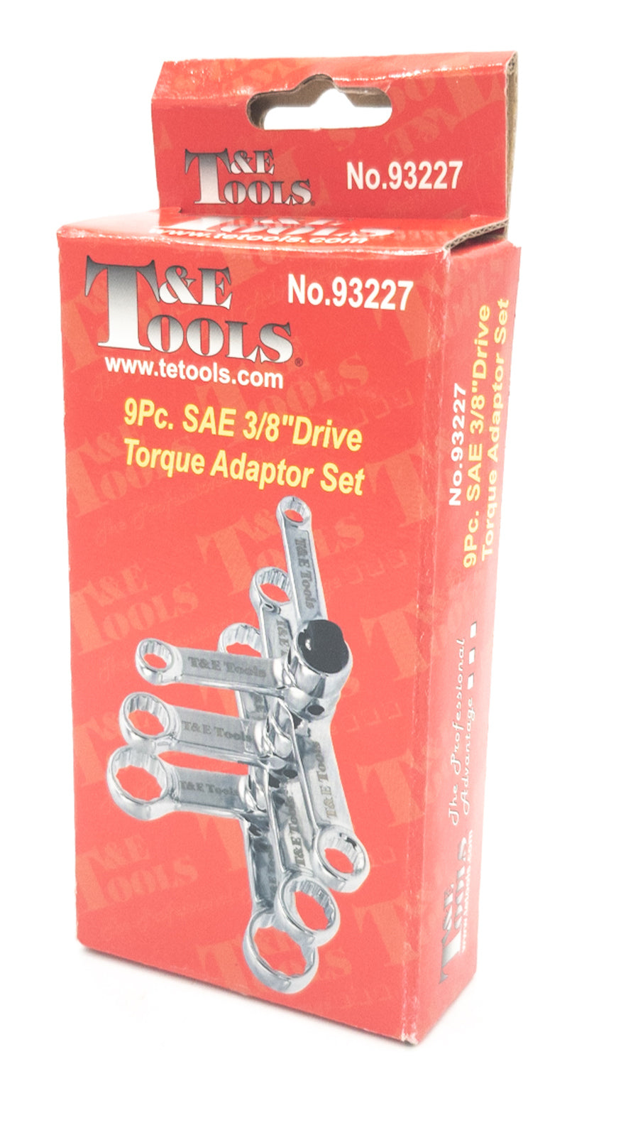 9 Piece SAE 3/8" Drive Torque Adaptor Set  T&E Tools 93227