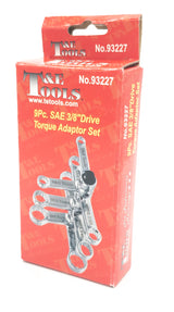 9 Piece SAE 3/8" Drive Torque Adaptor Set  T&E Tools 93227