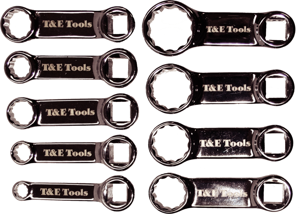 9 Piece SAE 3/8" Drive Torque Adaptor Set  T&E Tools 93227
