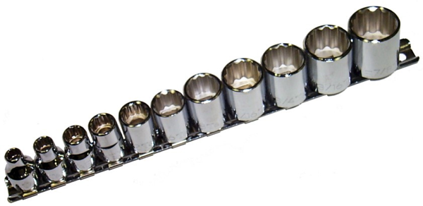 11 Piece 3/8" Drive SAE Sockets  (12 Point) T&E Tools 93311