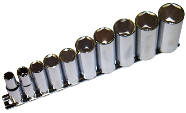 10 Piece 3/8" Drive SAE Deep Sockets (6 Point) T&E Tools 93410