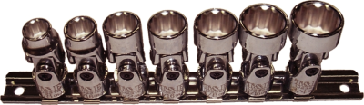 7 Piece 3/8" Drive SAE Universal Sockets (12 Point) T&E Tools 93806