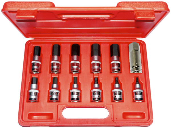 12 Piece Metric In-Hex Socket Set (Standard Series) T&E Tools 94112