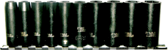 10 Piece 1/4"Drive SAE Deep Impact Sockets T&E Tools 97211