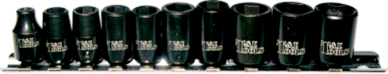 10 Piece 1/4"Drive Metric Standard Impact Sockets T&E Tools 97213