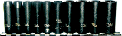 10 Piece 1/4"Drive Metric Deep Impact Sockets T&E Tools 97214