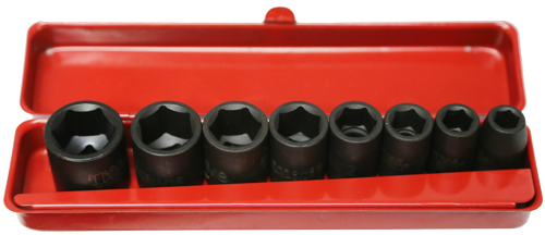 8 Piece 3/8" Drive SAE Impact Sockets T&E Tools 97308