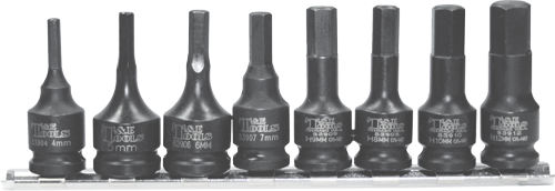 8 Piece Metric In-Hex Impact Sockets T&E Tools 97318