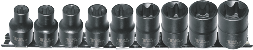 9 Piece 3/8" Drive Torx-r E-Series Impact Socket Set  T&E Tools 97339