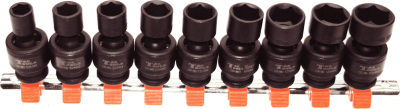9 Piece 3/8" Drive Metric Impact Universal Sockets T&E Tools 97348