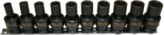 10Pc. 1/2"Dr.  Metric Universal Impact Socket Set T&E Tools 97487