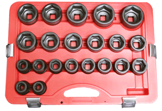 Impact Socket Set 21Pc. 3/4"Drive Standard SAE 3/4"-2" 6 point T&E Tools 97521A