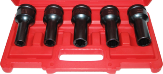 5 Piece 3/4" Drive Deep Impact Socket Set T&E Tools 97538