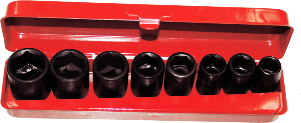 8 Piece 3/8" Drive Metric Impact Sockets T&E Tools 98308