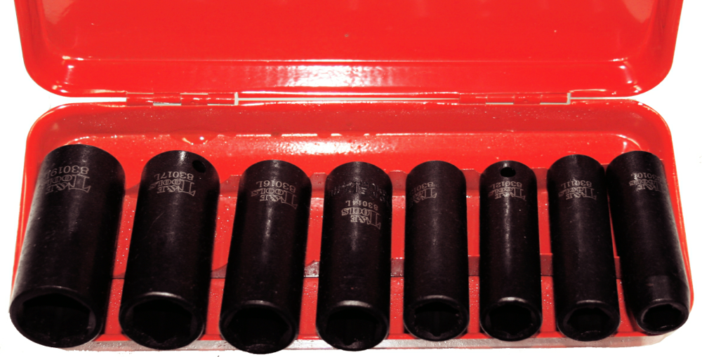 8 Piece 3/8" Drive Metric Deep Impact Sockets T&E Tools 98308L