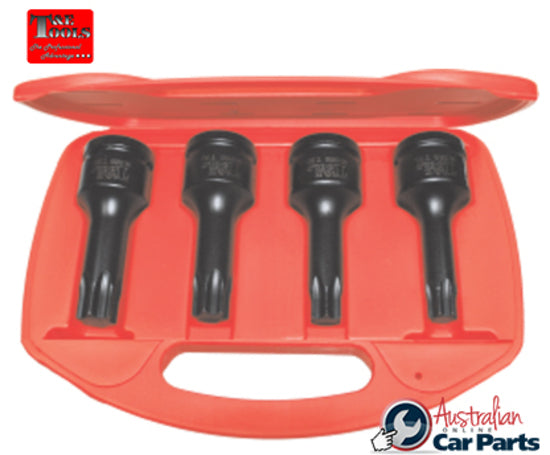 Torx-r Impact Sockets 4 Piece Set 3/4" Drive  T&E Tools 98804