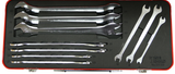 T&E Tools Metric Super Thin Open End Wrenches 10Piece. 6 to 24mm 99310