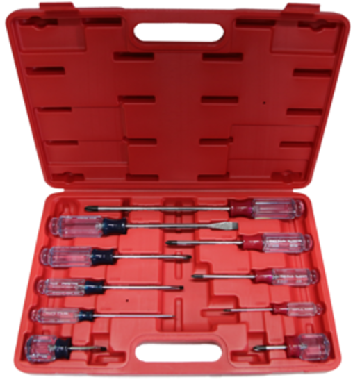 Acetate Mechanic's Screwdriver 10 Piece Set T&E Tools A78010