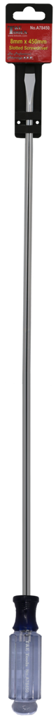 Slotted long Screwdriver 8mm x 450mm Acetate T&E Tools TE-A78450