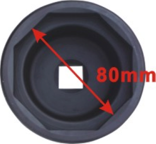 Scania 80mm 8Pt 3/4"Dr. Front Wheel Axle Nut Socket T&E Tools B1125