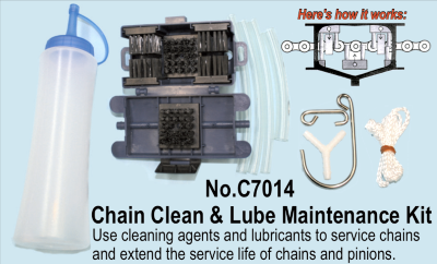Motorcycle Chain Clean & Lube Maintenance Kit T&E Tools C7014