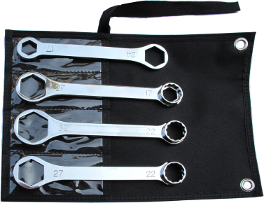 4 Piece Motor Cycle Ring Wrench Set T&E Tools C7038